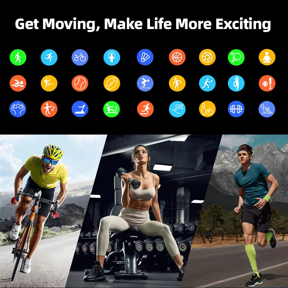 For Xiaomi New Ultra Thin Smart Watch Men AMOLED Ultra HD Heart Rate Sports Bracelet Always Display Time BT Calling Smartwatch