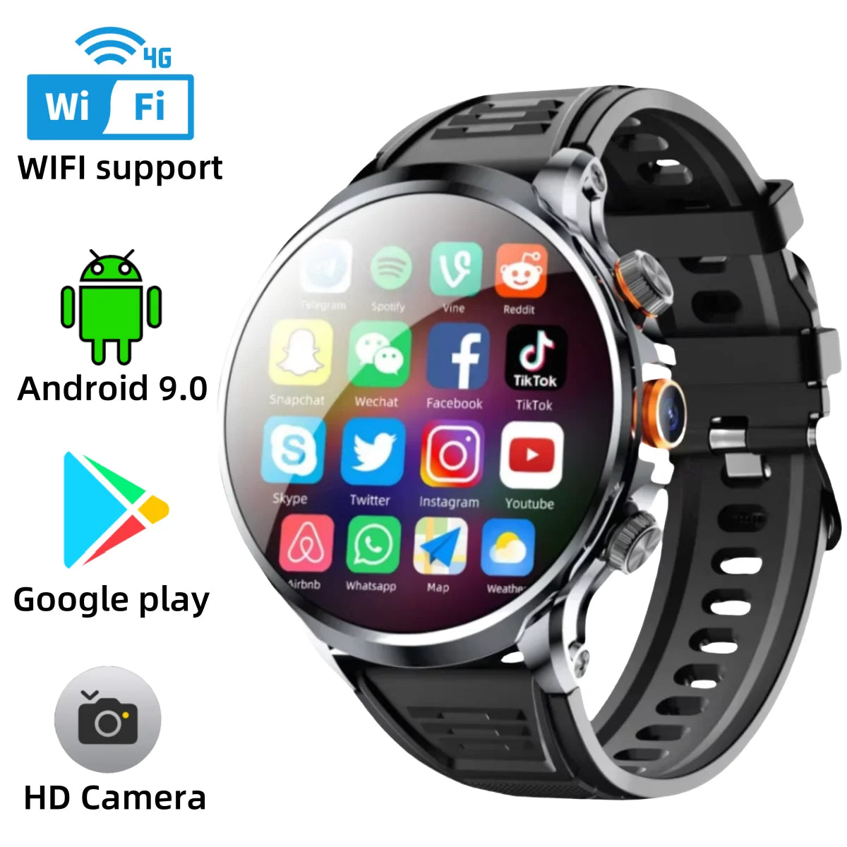 5G Smartwatch H18 Pro Men's Women's GPS WIFI 5G Smartwatch Rotating camera NFC App Download 256GB storage