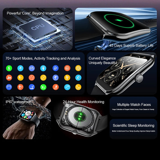 For Xiaomi New Ultra Thin Smart Watch Men AMOLED Ultra HD Heart Rate Sports Bracelet Always Display Time BT Calling Smartwatch
